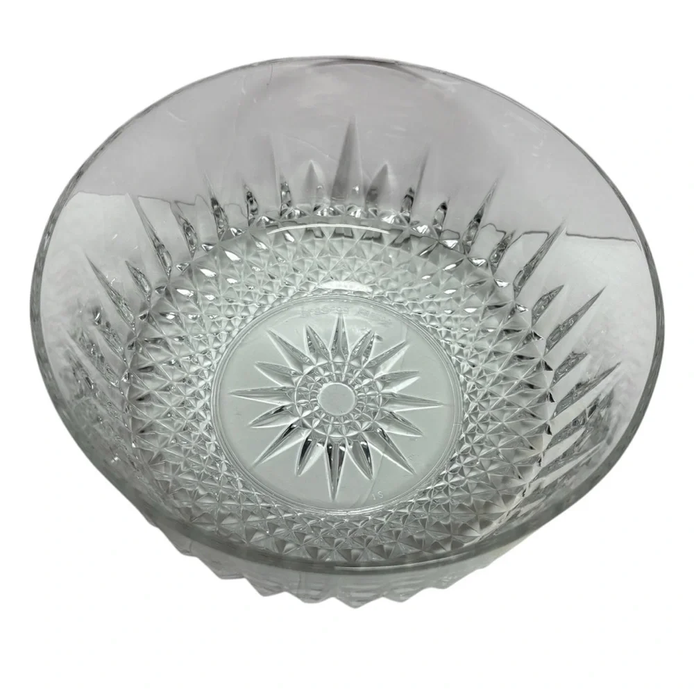 Vintage Arcoroc France Cut Glass Bowl